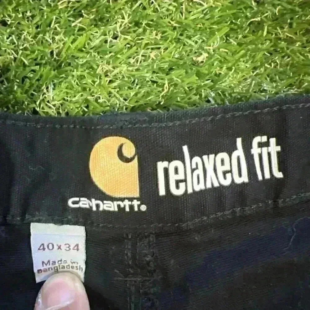 Carhartt Black Relaxed Fit Straight Leg Work Pants Mens 40x34 102291-001 - Picture 6 of 12